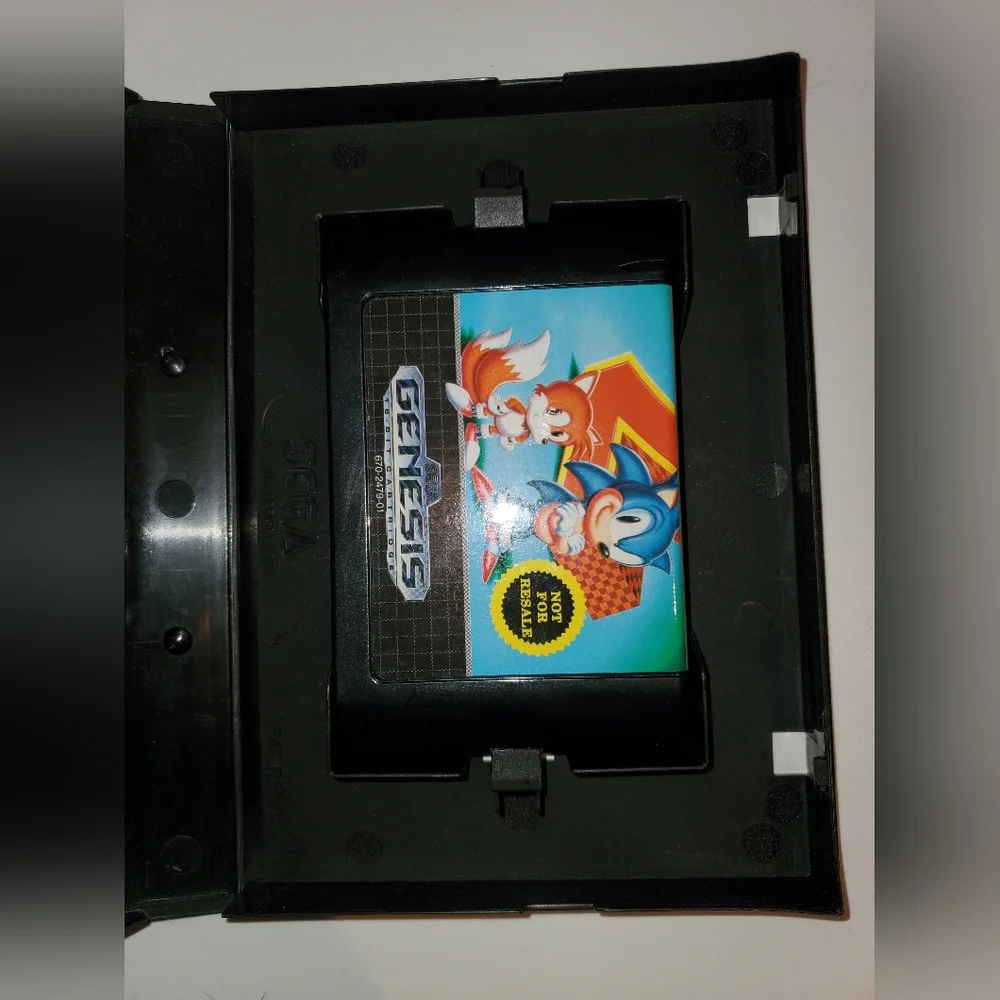 Sega Genesis Sonic the Hedgehog 2 Game, Original Box And Manual Vintage,UNTESTED